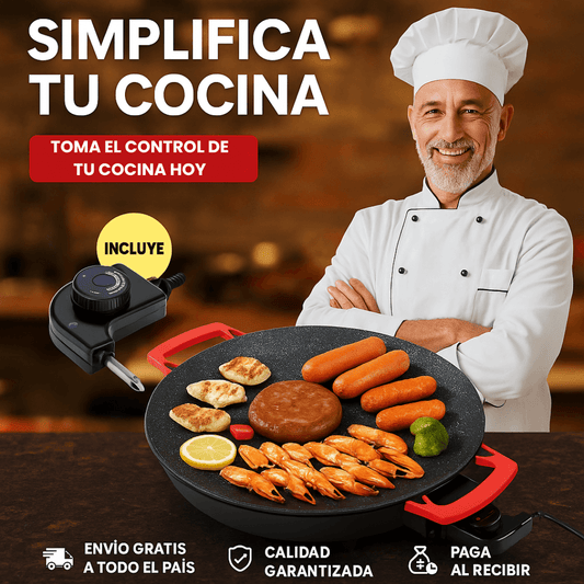 Mini Parrilla Electrica Portatil con control de Tempertaura