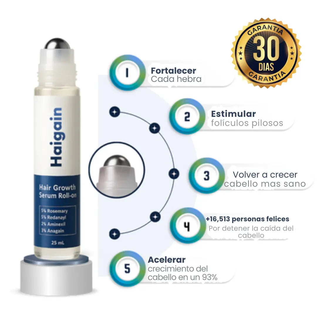 Recupera tu línea del cabello  y forja un cabello  más abundante, grueso y fuerte ¡En sólo 2 semanas!